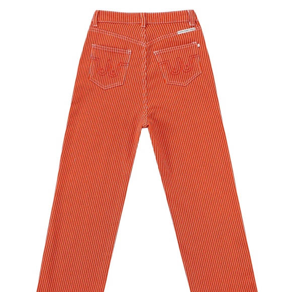 NWT Fashion Brand Company Red Striped Railroad Pant, size 1x - Picture 4 of 9